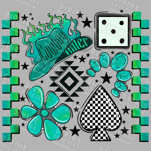 Cowboy Killer Collage DTF Transfer