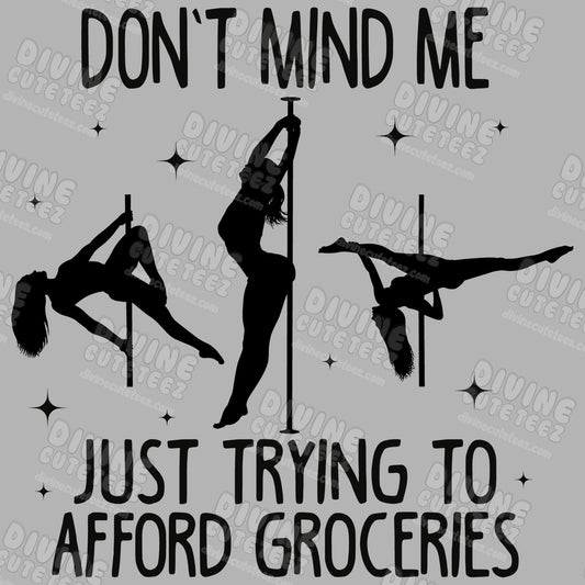 Dont Mind Me Just Trying To Afford Groceries DTF Transfer