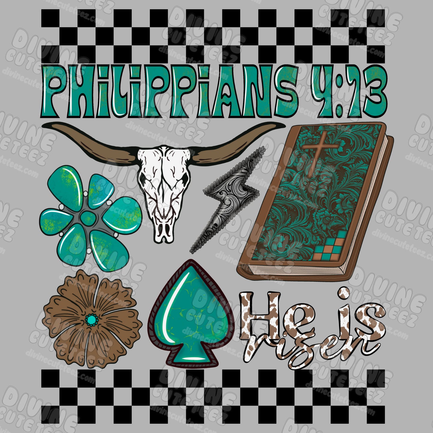 Philippians Western Collage DTF Transfer