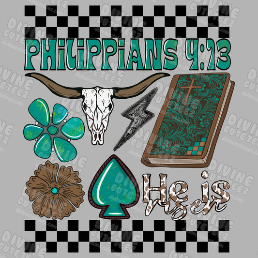 Philippians Western Collage DTF Transfer