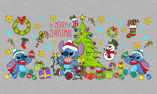 Stitch Christmas 16oz UV-DTF Transfer