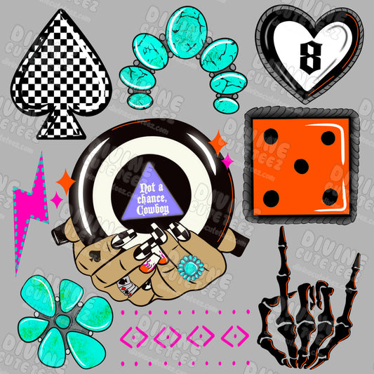 Not A Chance Cowboy DTF Transfer