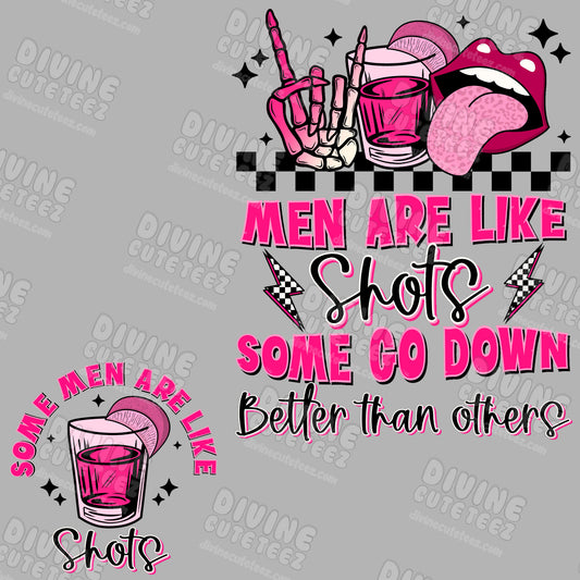 Men Are Like Shots DTF Transfer Set