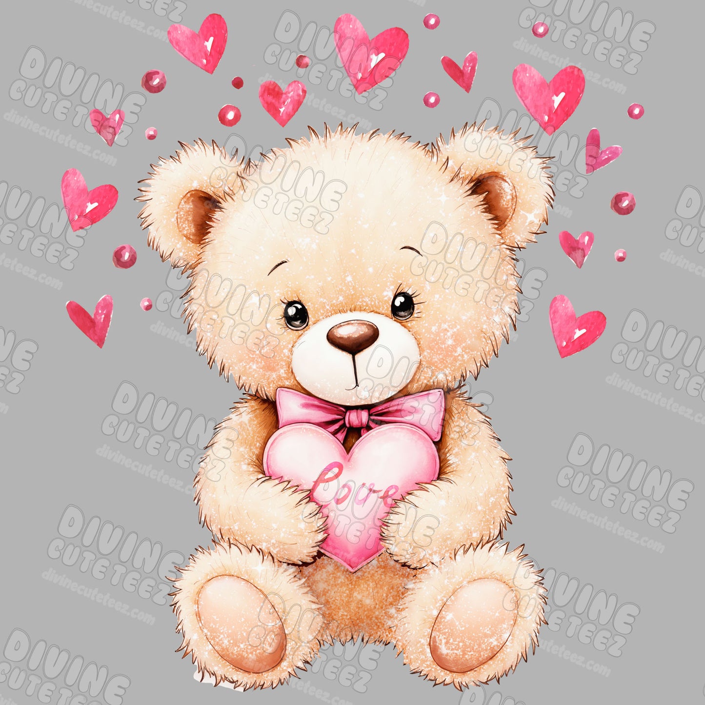 Valentines Teddy DTF Transfer