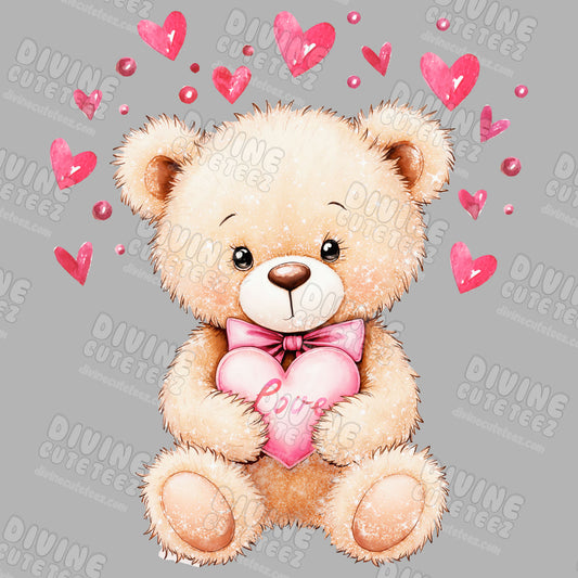 Valentines Teddy DTF Transfer