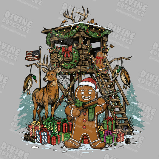 Gingerbread Tree Stand DTF Transfer