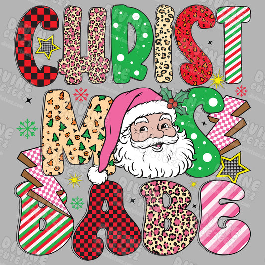 Christmas Babe DTF Transfer