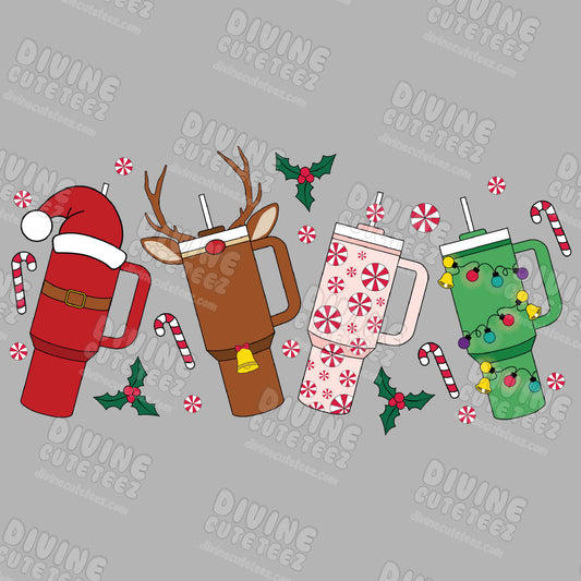 Christmas Cups DTF Transfer
