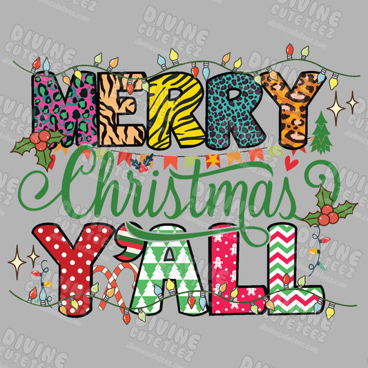 Merry Christmas Yall DTF Transfer