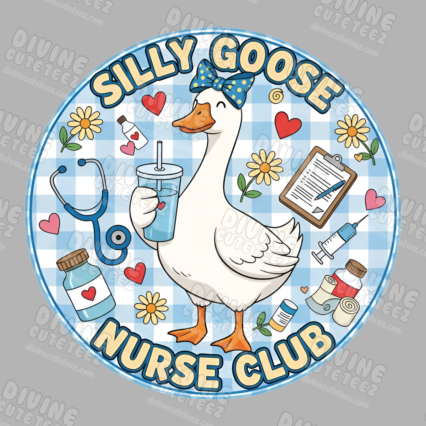 Silly Goose Nurse Club DTF Transfer