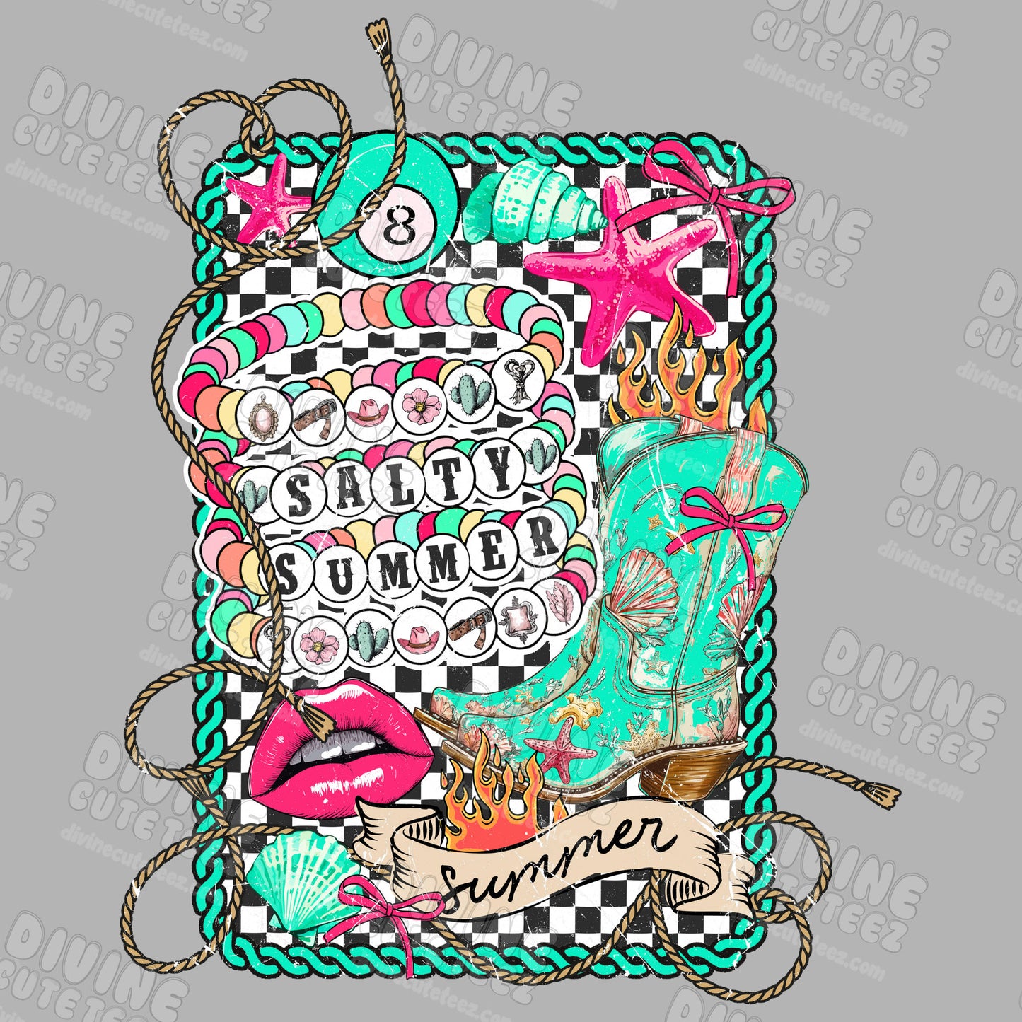 Salty Summer Vibes DTF Transfer