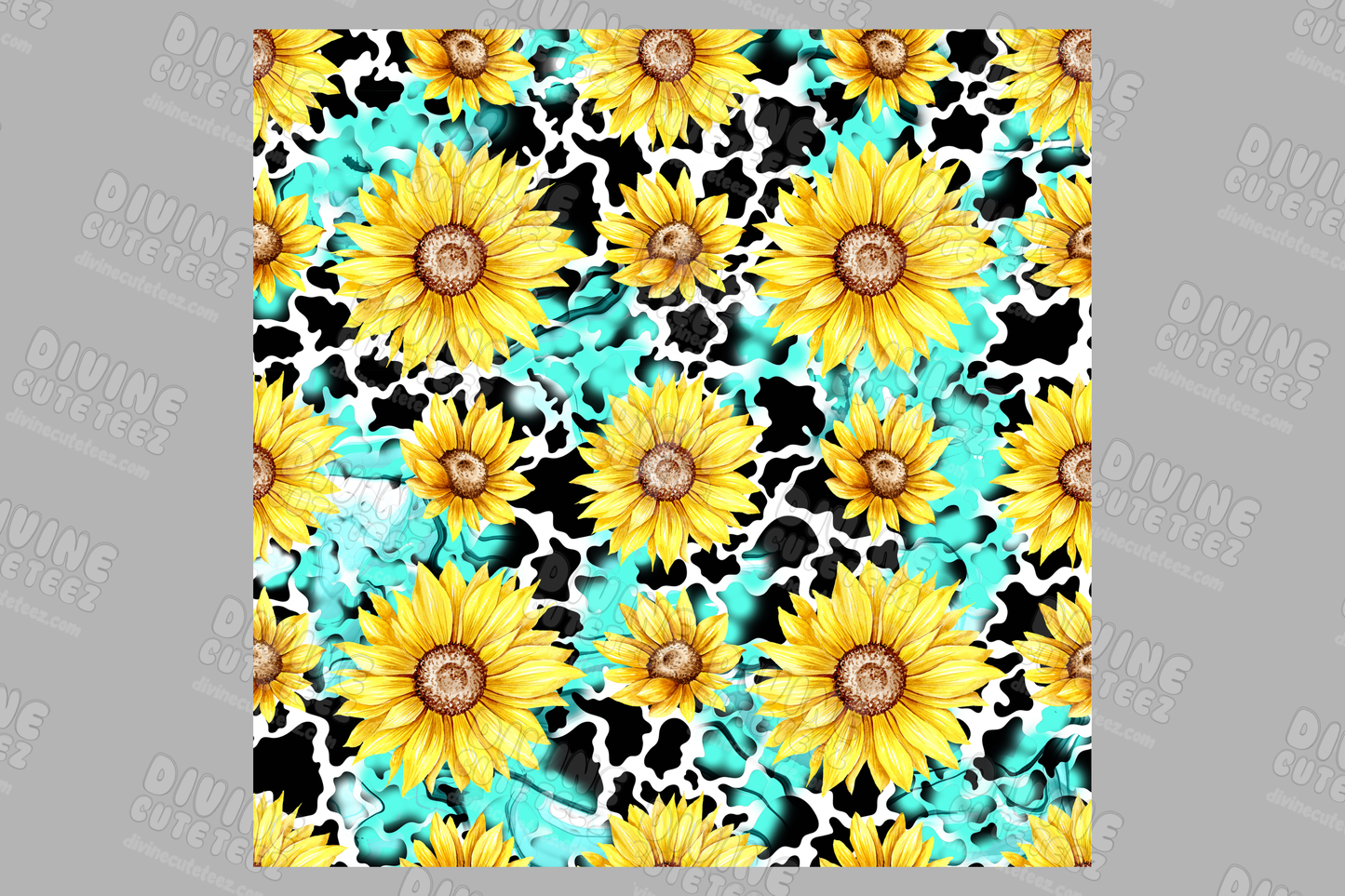 Cowprint Sunflower 20oz Sublimation Transfer