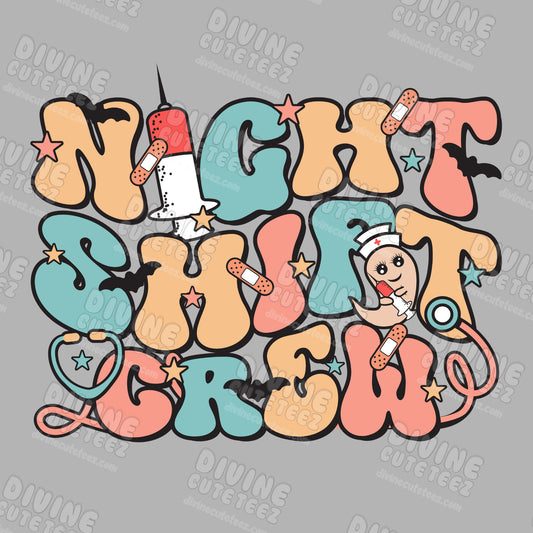 Night Shift Crew DTF Transfer