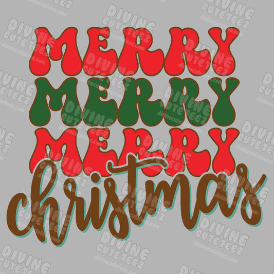 Merry Christmas DTF Transfer