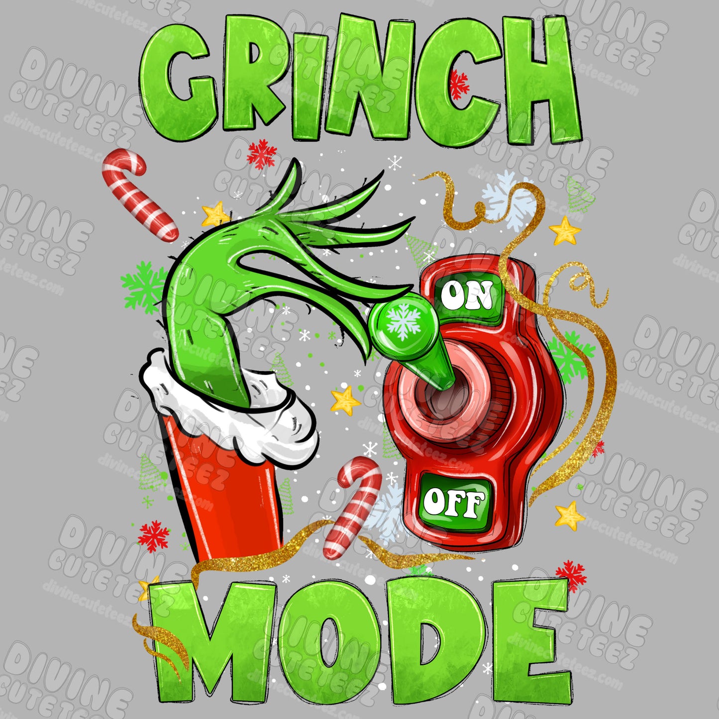 Grinch Mode Switch DTF Transfer