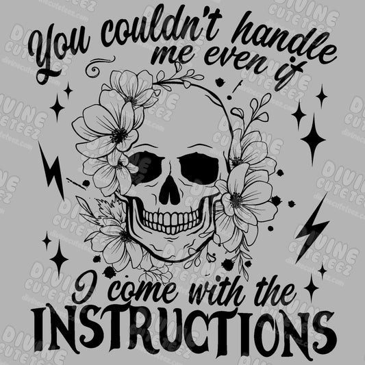 You Couldnt Handle Me Even If I Came With The Instructions DTF Transfer