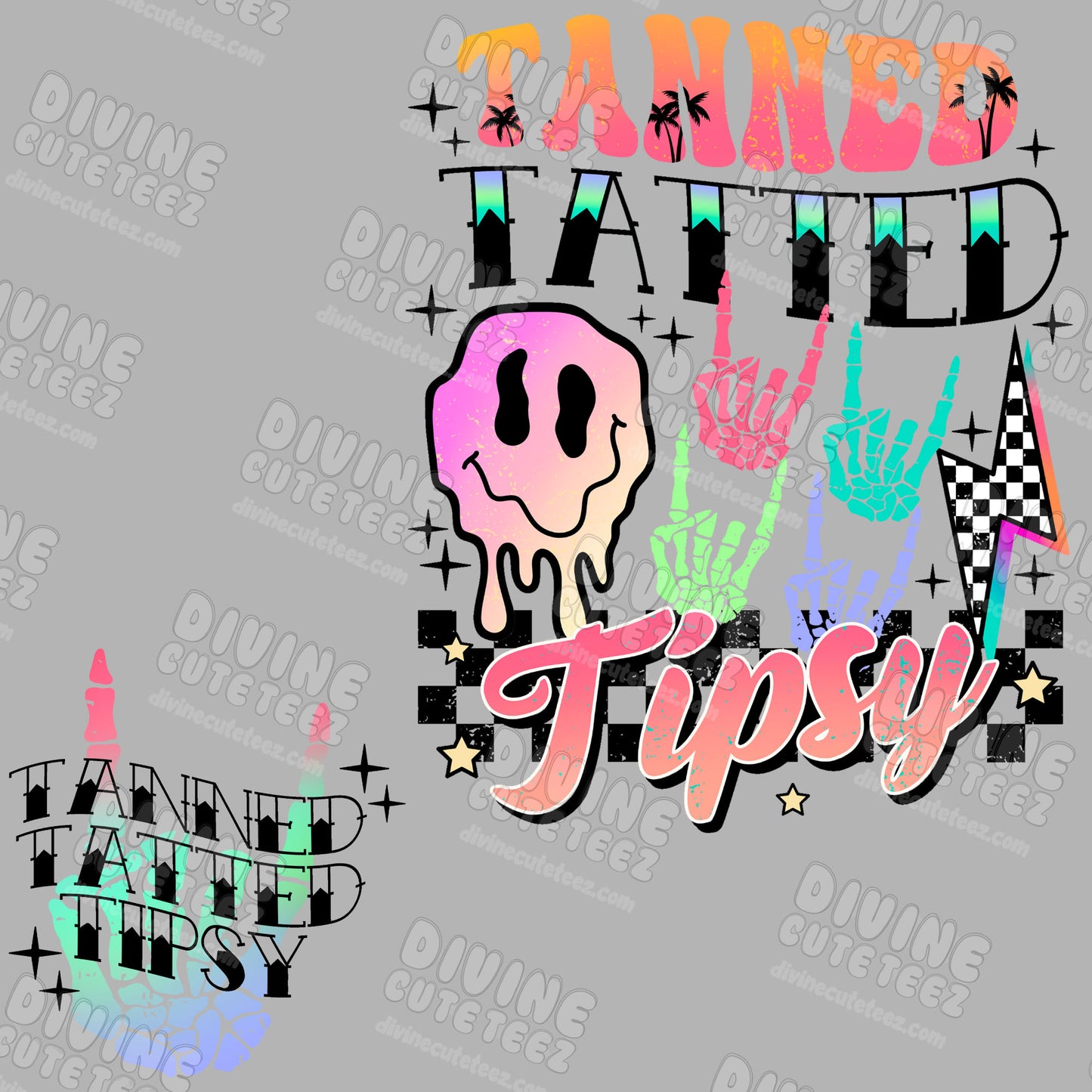 Tanned Tatted Tipsy DTF Set