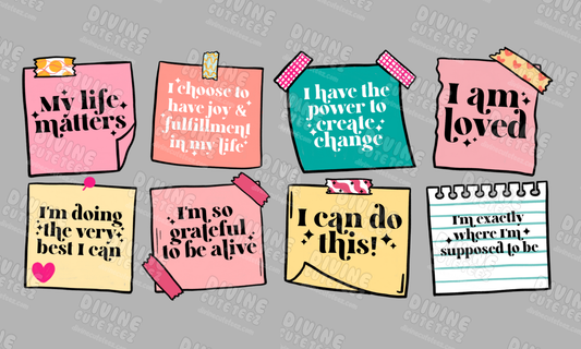 Sticky Note Reminders 16oz UV-DTF Transfer