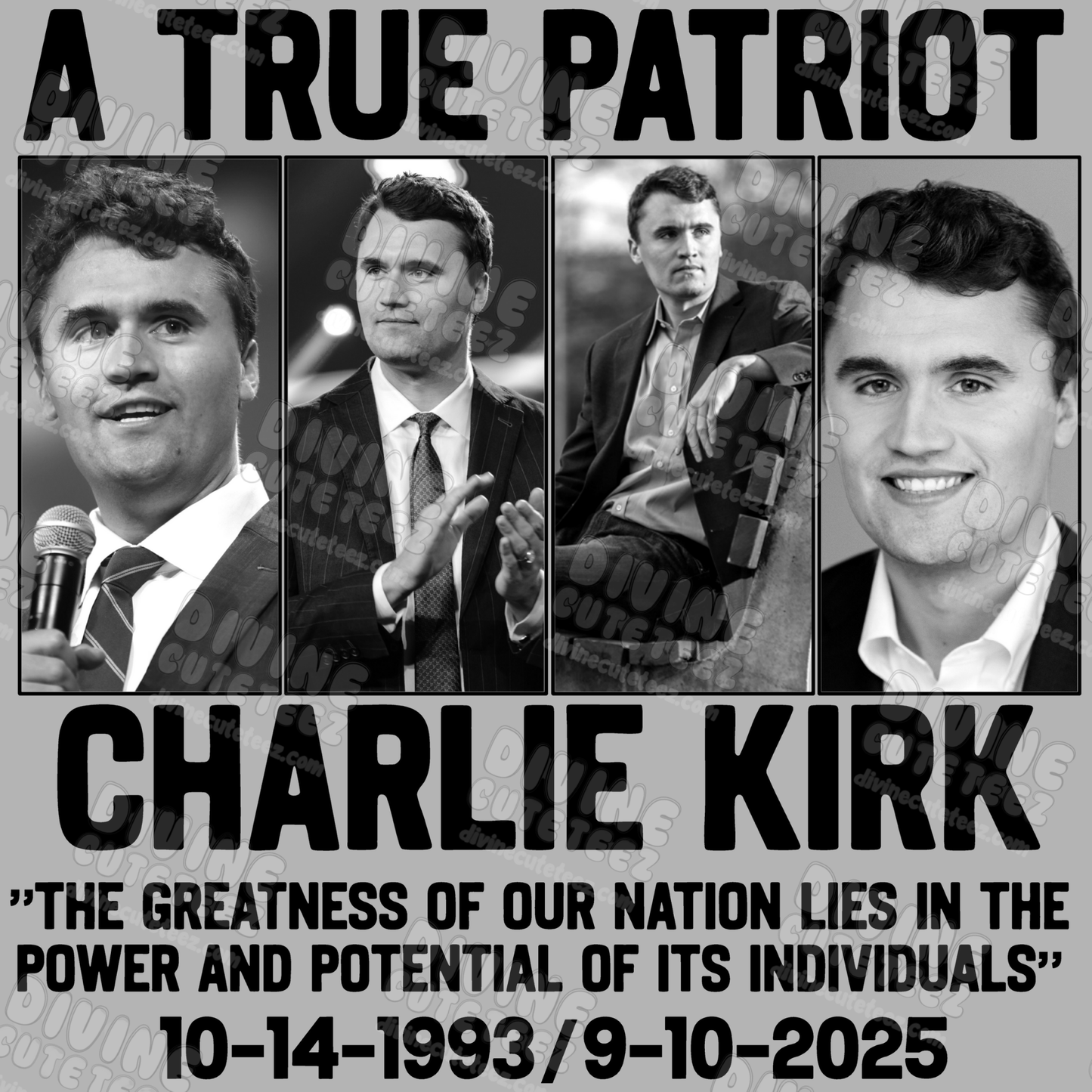 A True Patriot Charlie Kirk DTF Transfer