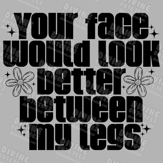 Your Face Would Look Better Between My Legs DTF Transfer