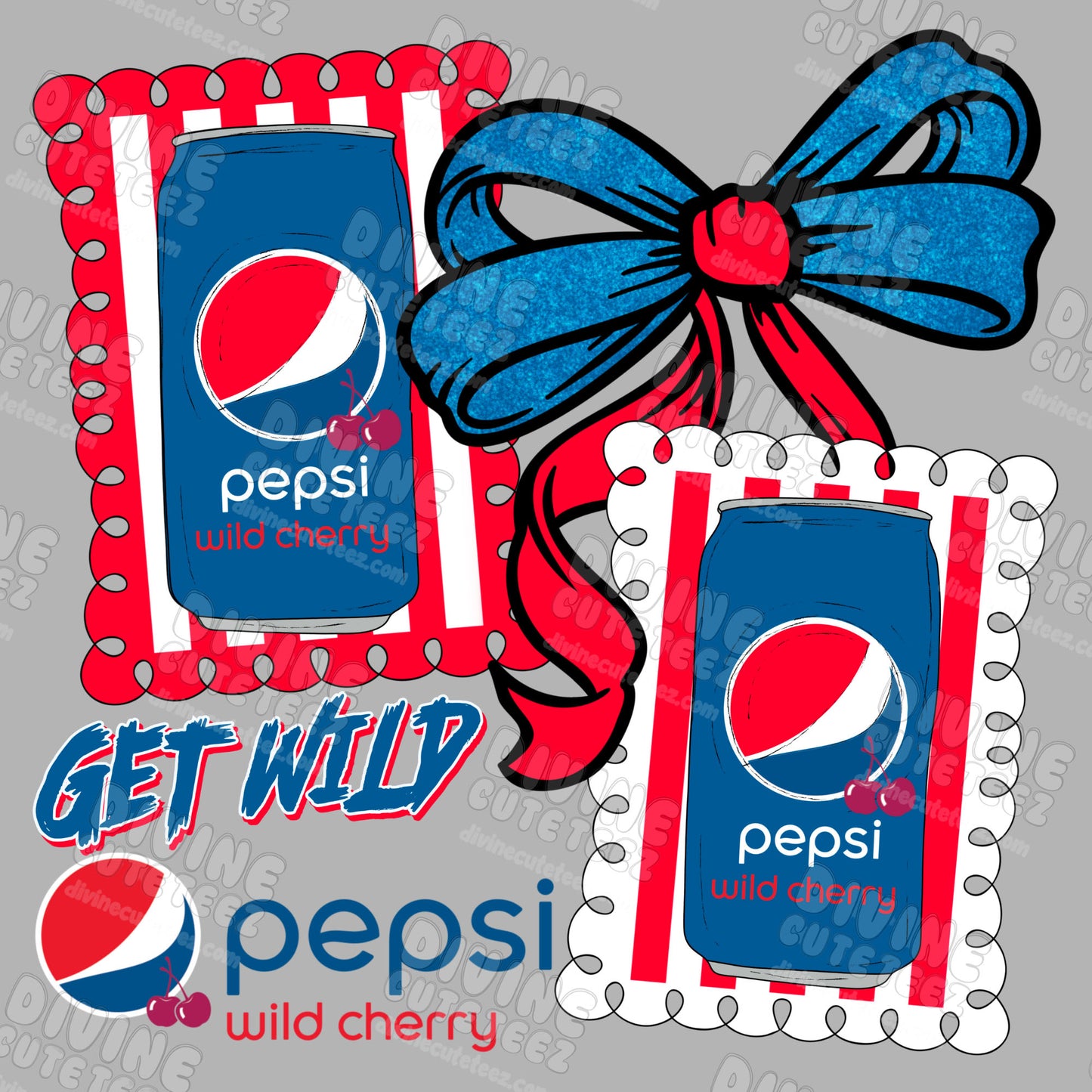 "Get Wild" Wild Cherry Pepsi DTF Transfer