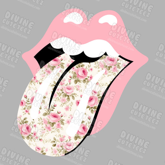 Floral Tongue DTF Transfer
