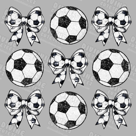 Soccer Ball Coquette Collage DTF Transfer