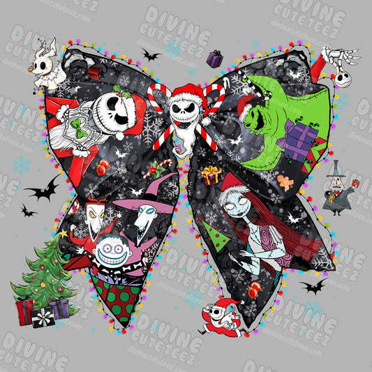 Scary Santa Bow DTF Transfer