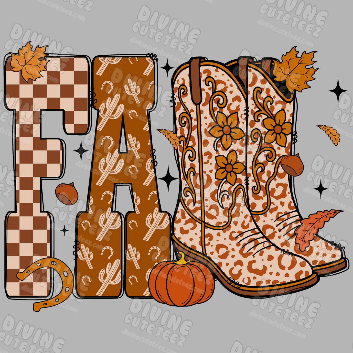 Fall Boots DTF Transfer