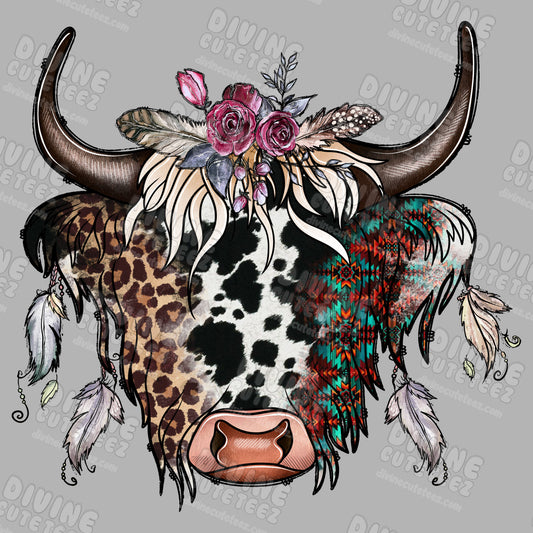 Highland Cow DTF Transfer