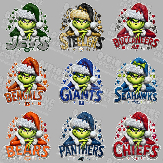 NFL Teams Grinch DTF Transfer