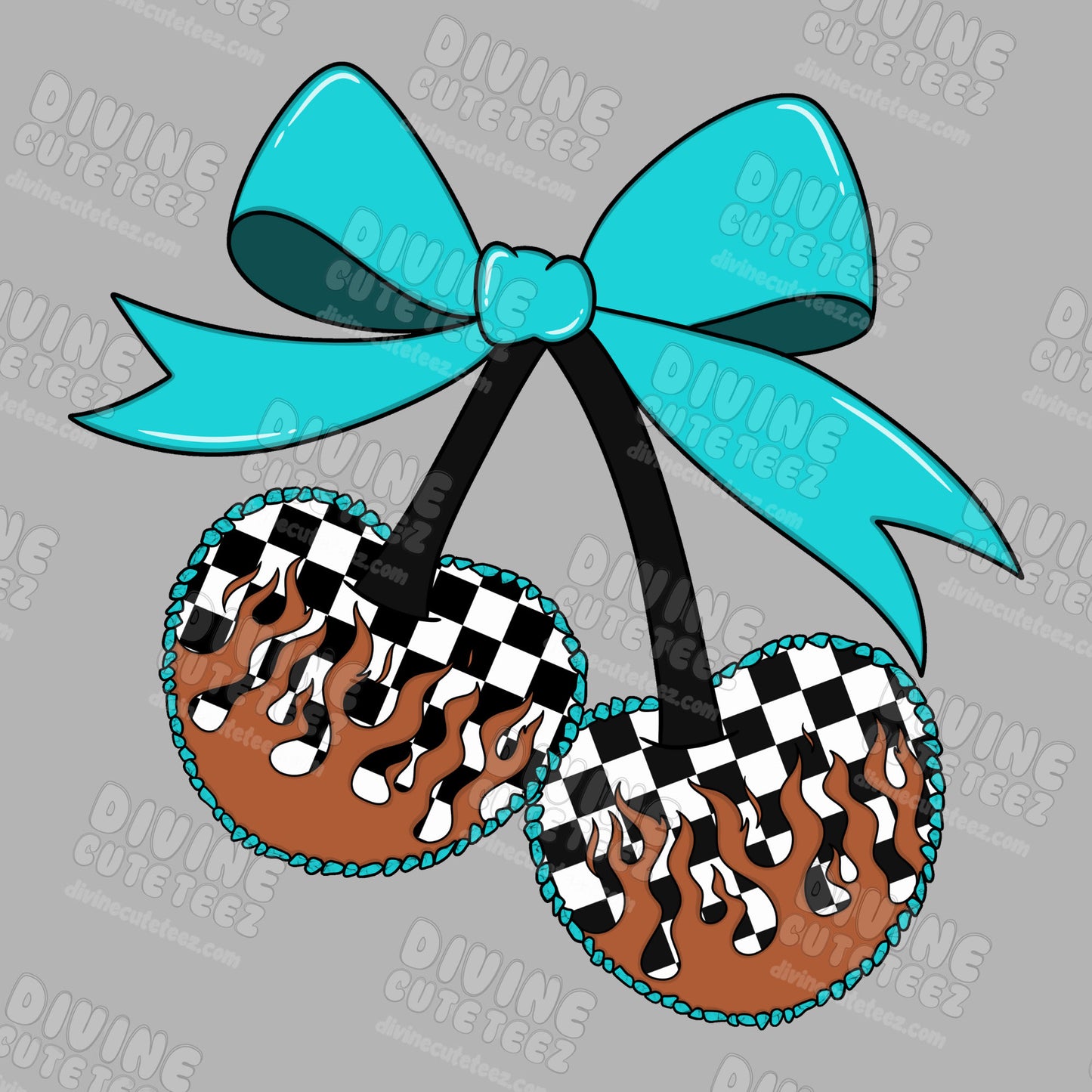 Western Flame Cherries DTF Transfer