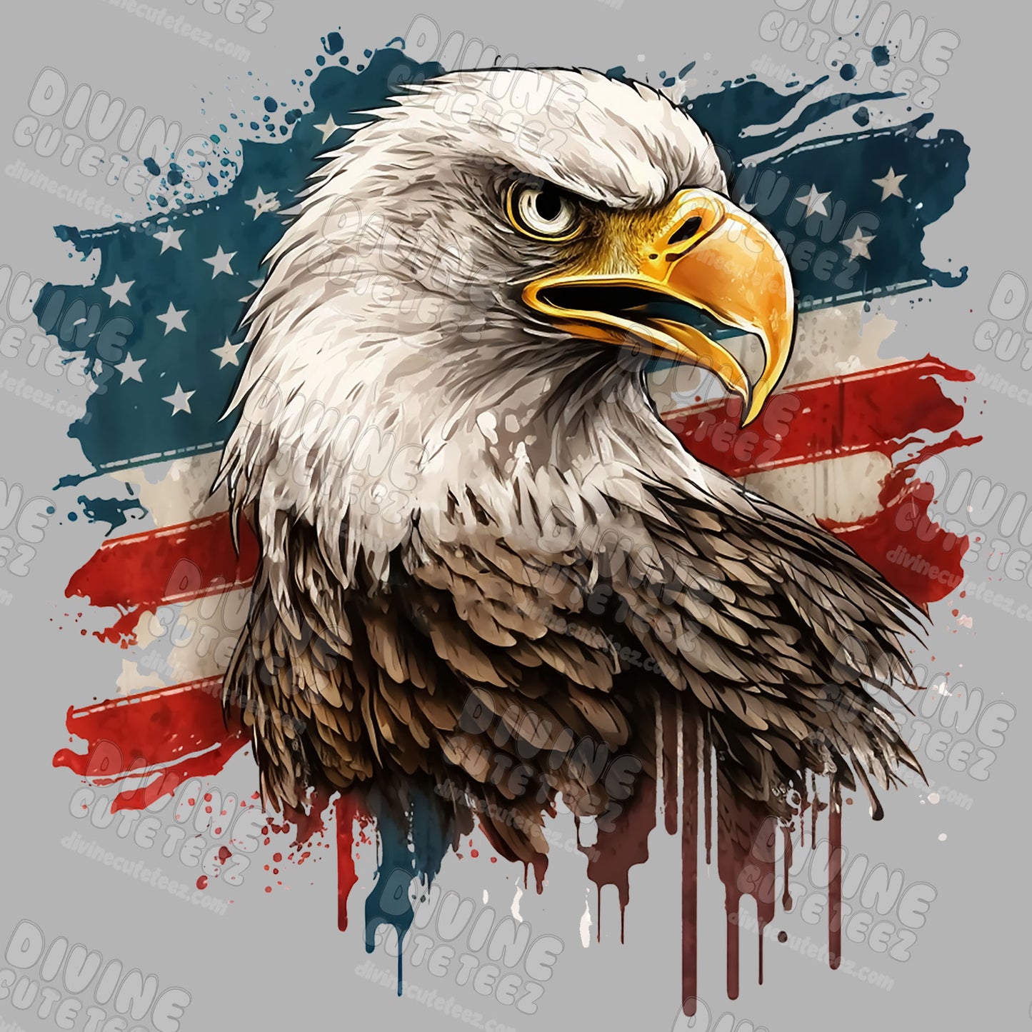 American Eagle Flag DTF Transfer