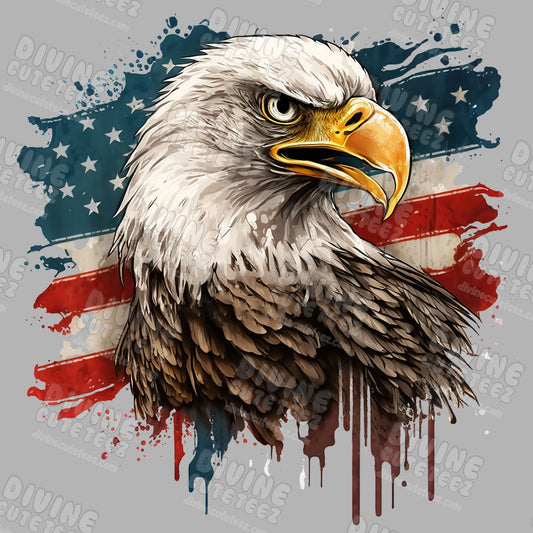 American Eagle Flag DTF Transfer