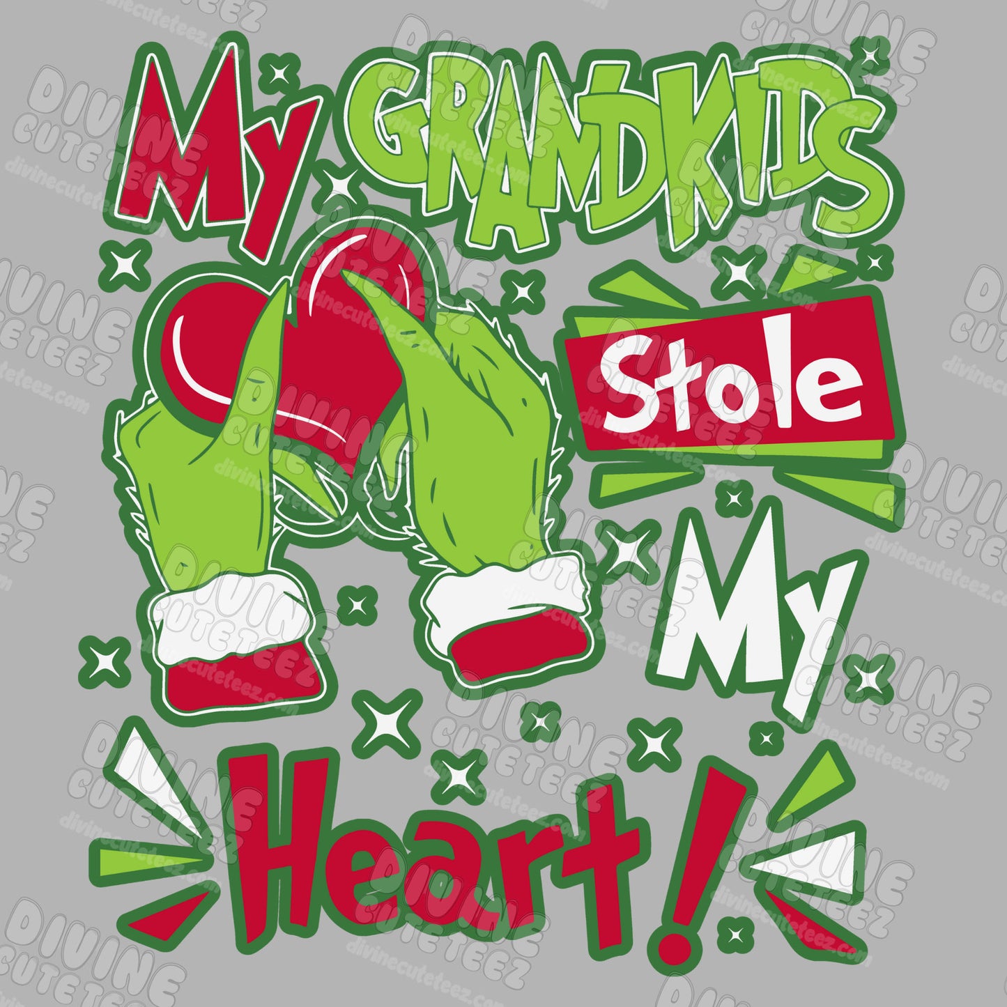 My Grandkids Stole My Heart DTF Transfer