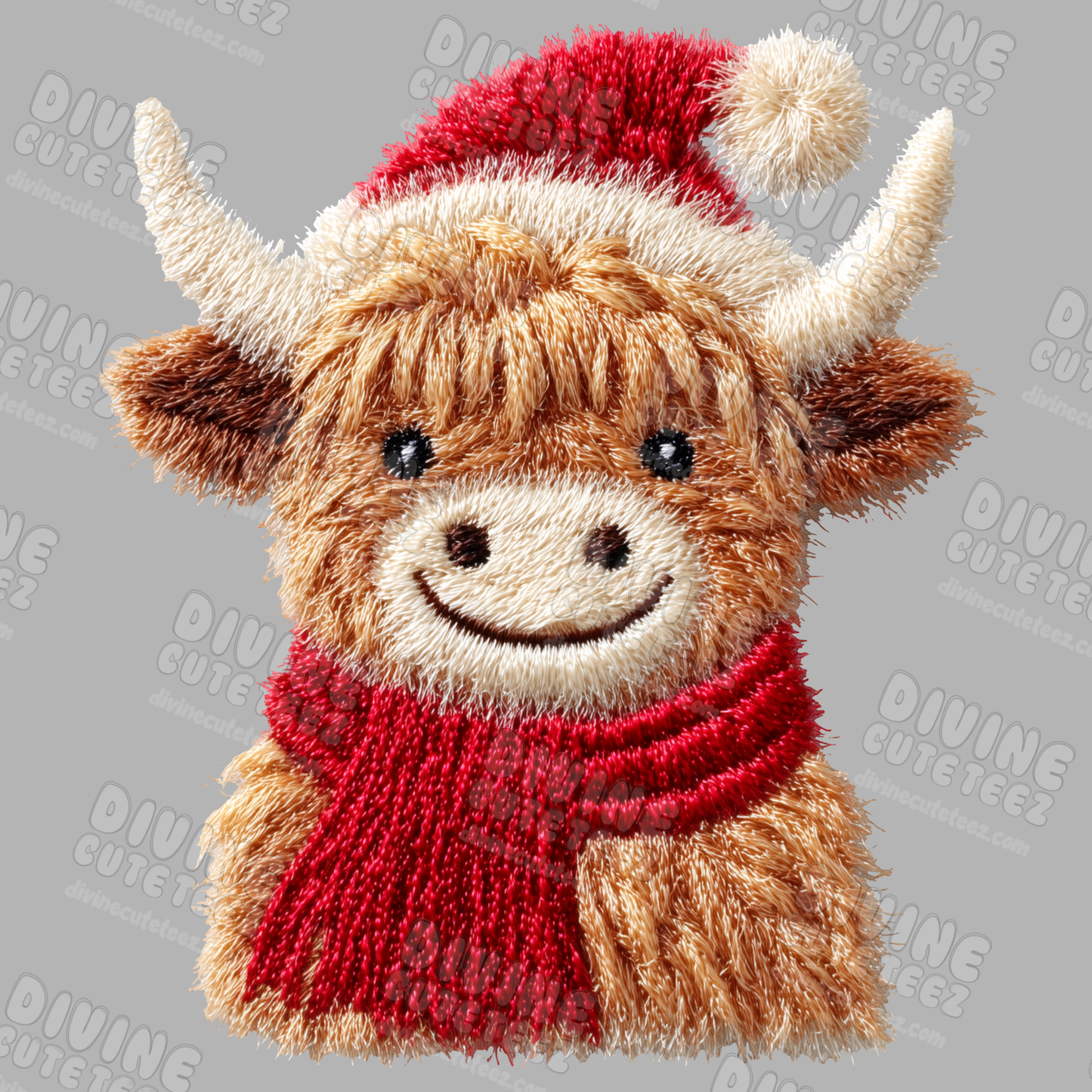 Yarn Highland Cow DTF Transfer