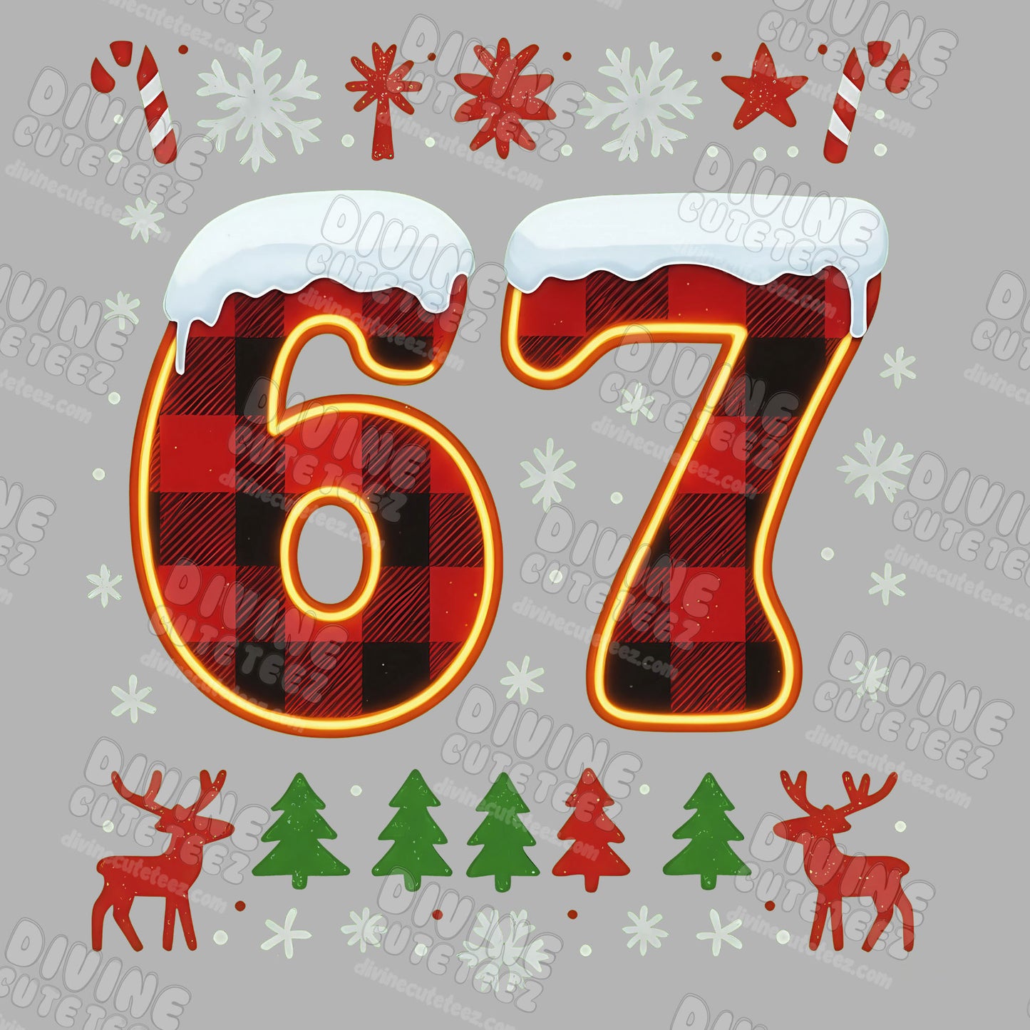 Christmas Six Seven DTF Transfer