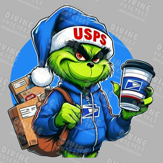 USPS Grinch DTF Transfer