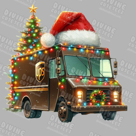 Christmas UPS Delivery Truck DTF Transfer