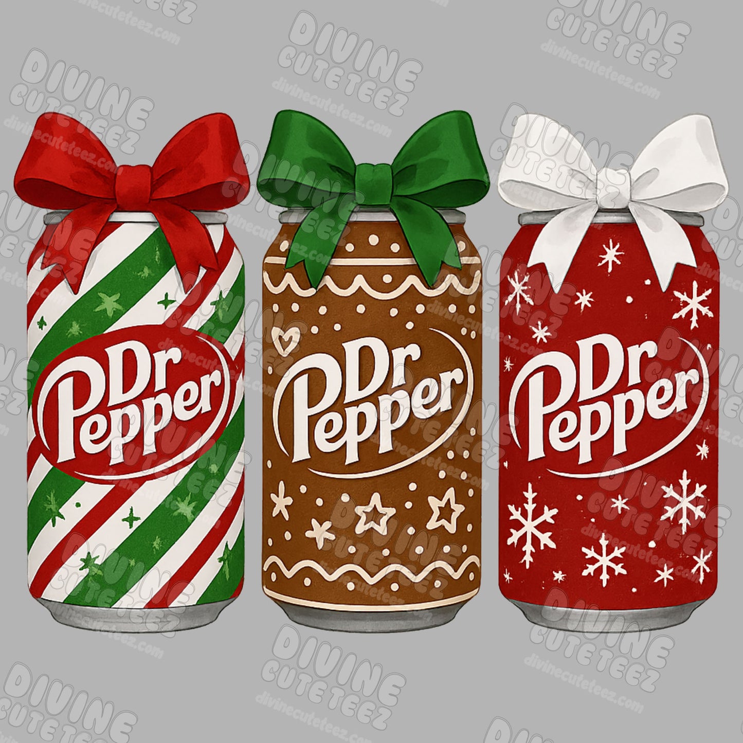 Christmas Dr Pepper DTF Transfer