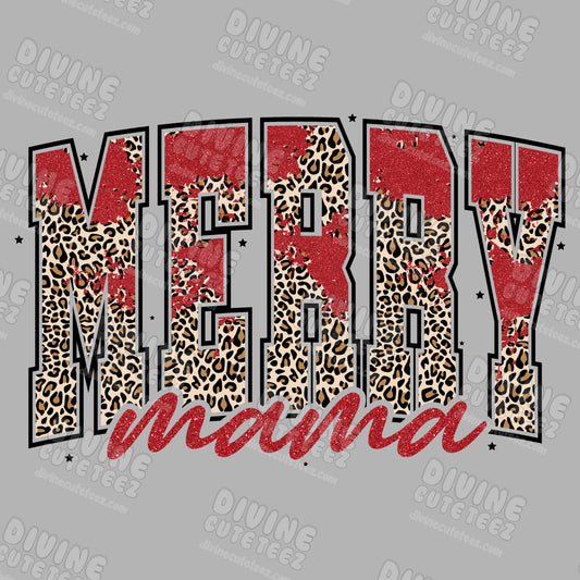 Merry Mama Cheetah DTF Transfer
