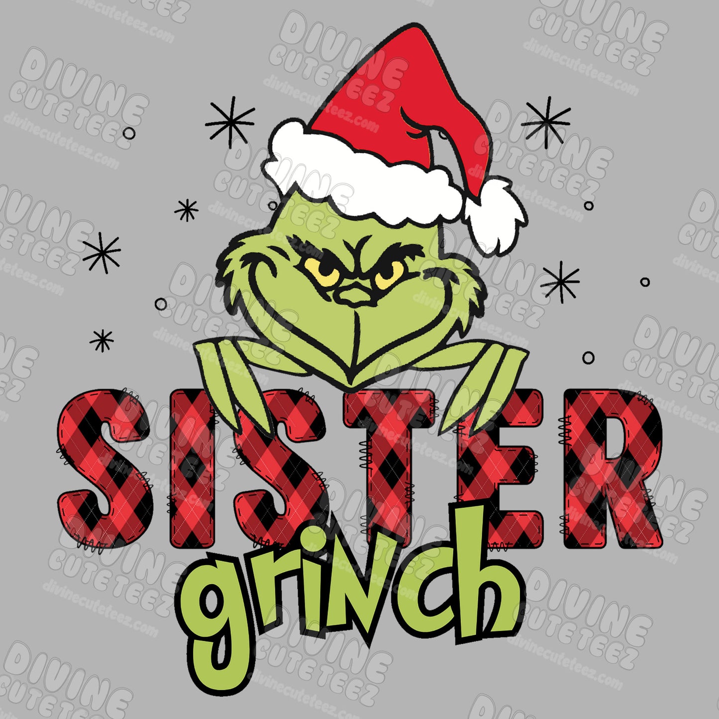 Family Grinch DTF Transfer