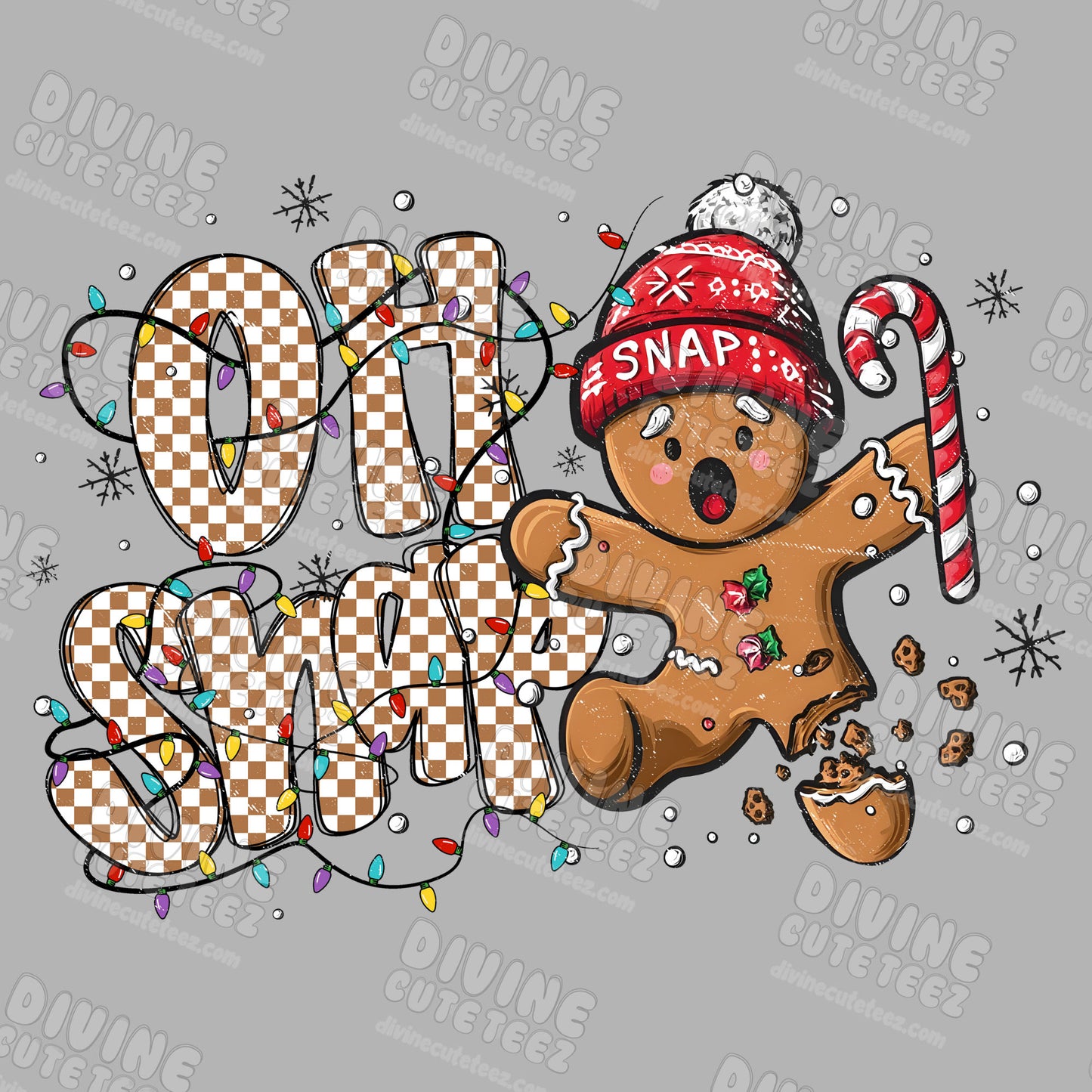 Oh Snap Gingerbread DTF Transfer