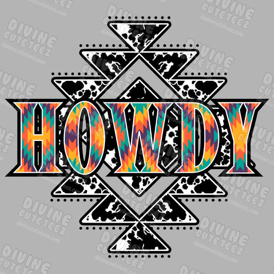 Rainbow Howdy DTF Transfer