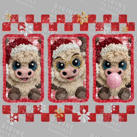 Chenille Cow Frames DTF Transfer