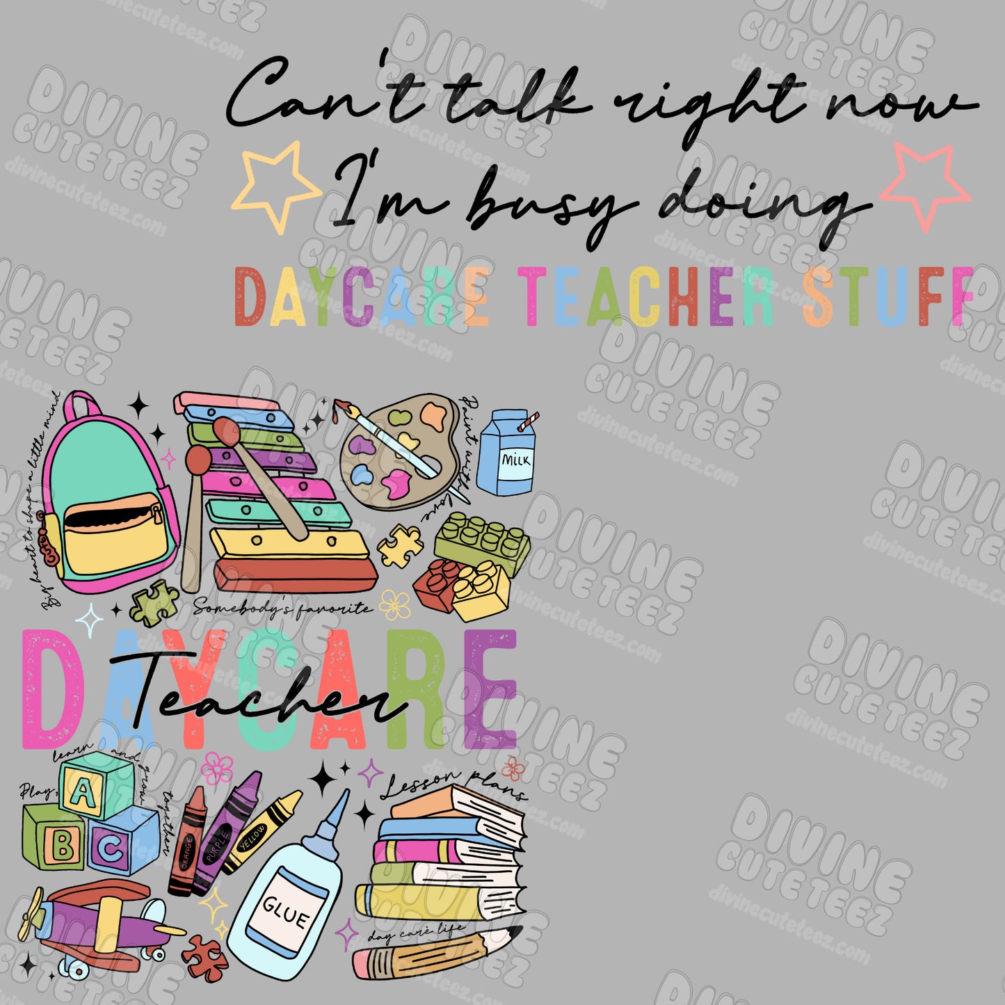 Daycare Teacher DTF Full Size Set