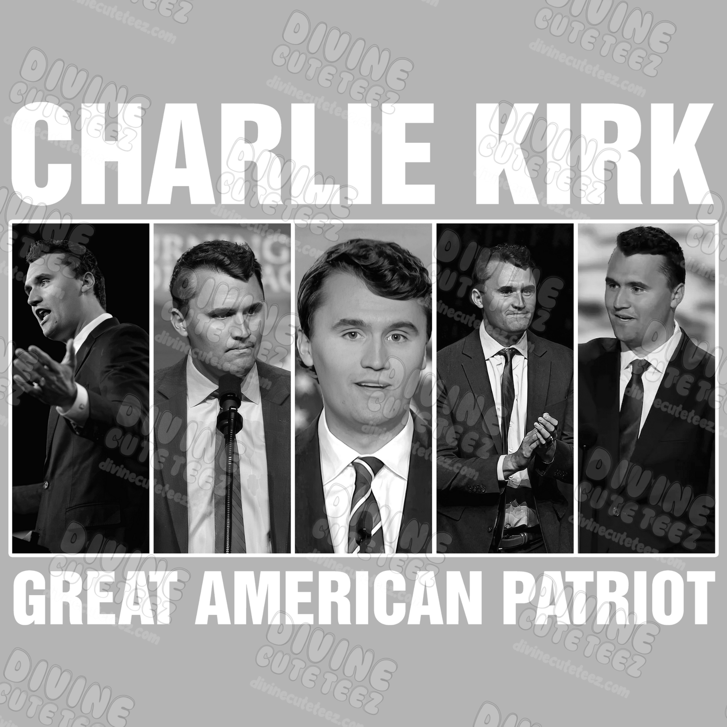 Charlie Kirk Great American Patriot DTF Transfer