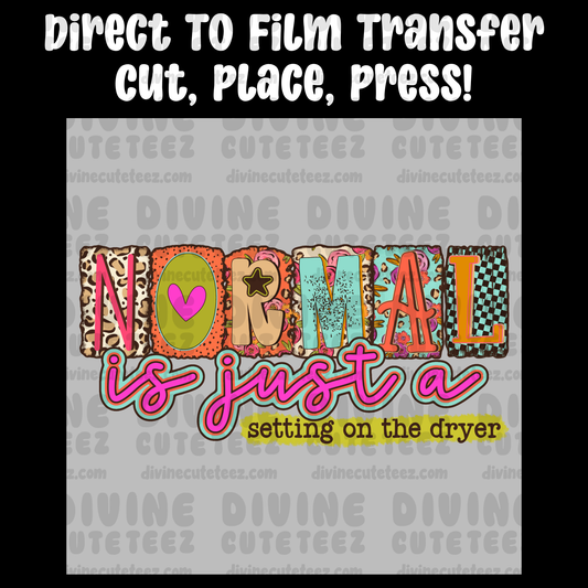 Normal Is Just A Setting On The Dryer