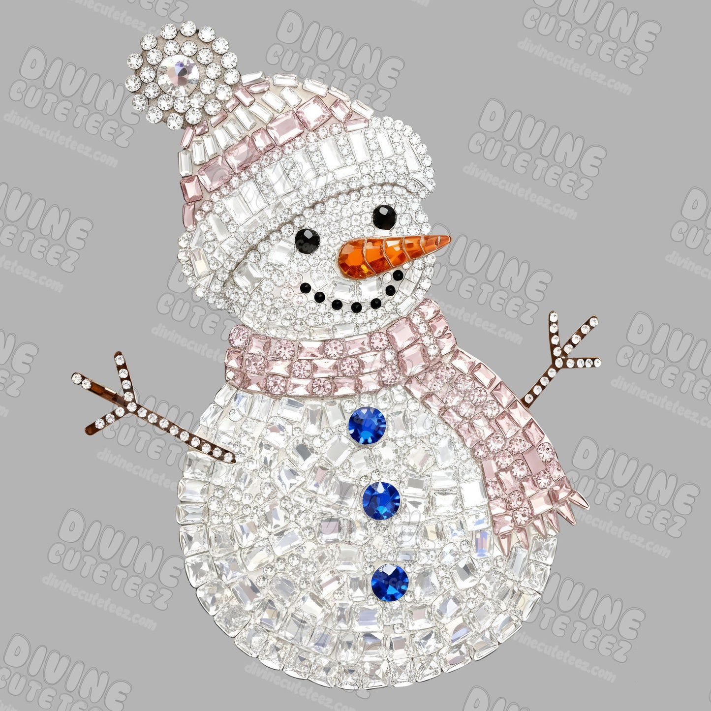 Gem Snowman DTF Transfer