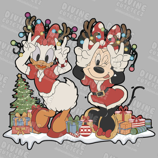Minnie & Daisy Peace Sign DTF Transfer